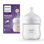Philips Avent Natural Plastic Baby Feeding Bottle | No.1 Brand Recommended by Moms Worldwide | Ideal for 0 months+| Natural Response Technology Mimics Breastfeeding | Uniquely Designed Nipple releases milk only when baby drinks | Pack of 1| SCY900/01