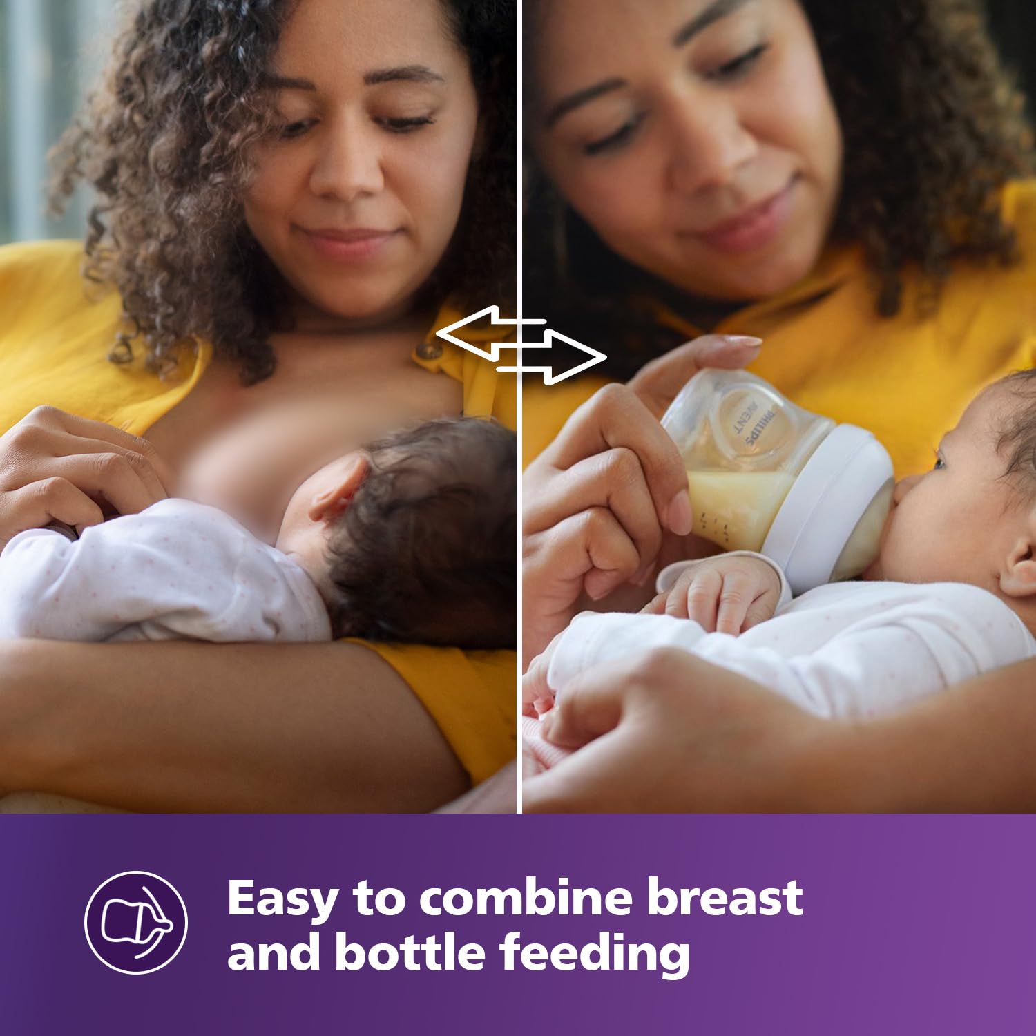 Philips Avent Natural Plastic Baby Feeding Bottle | No.1 Brand Recommended by Moms Worldwide | Ideal for 0 months+| Natural Response Technology Mimics Breastfeeding | Uniquely Designed Nipple releases milk only when baby drinks | Pack of 1| SCY900/01